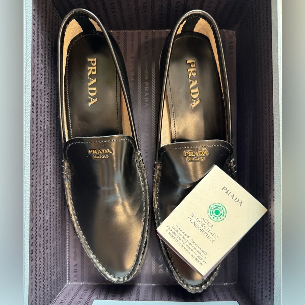 PRADA Brushed leather loafers - Picture 4 of 16